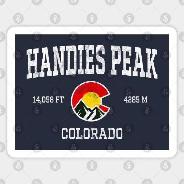 Handies Peak Colorado 14ers Vintage Athletic Mountains Sticker by TGKelly